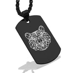 Stainless Steel Geometric Polygon Tiger Dog Tag Pendant - Comfort Zone Studios