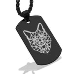 Stainless Steel Geometric Polygon Wolf Dog Tag Pendant - Comfort Zone Studios