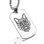 Stainless Steel Geometric Polygon Wolf Dog Tag Pendant - Comfort Zone Studios