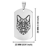 Stainless Steel Geometric Polygon Wolf Dog Tag Pendant - Comfort Zone Studios