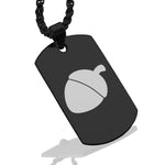 Stainless Steel Acorn Good Luck Charm Dog Tag Pendant