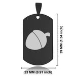 Stainless Steel Acorn Good Luck Charm Dog Tag Pendant
