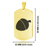 Stainless Steel Acorn Good Luck Charm Dog Tag Pendant