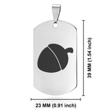 Stainless Steel Acorn Good Luck Charm Dog Tag Pendant