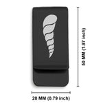 Stainless Steel Cornicello Italian Horn Good Luck Charm Classic Slim Money Clip