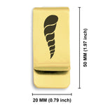 Stainless Steel Cornicello Italian Horn Good Luck Charm Classic Slim Money Clip