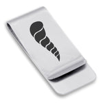 Stainless Steel Cornicello Italian Horn Good Luck Charm Classic Slim Money Clip