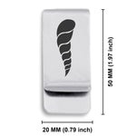 Stainless Steel Cornicello Italian Horn Good Luck Charm Classic Slim Money Clip