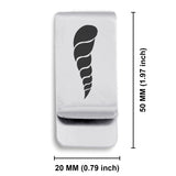 Stainless Steel Cornicello Italian Horn Good Luck Charm Classic Slim Money Clip
