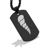 Stainless Steel Cornicello Italian Horn Good Luck Charm Dog Tag Pendant