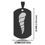 Stainless Steel Cornicello Italian Horn Good Luck Charm Dog Tag Pendant