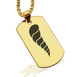 Stainless Steel Cornicello Italian Horn Good Luck Charm Dog Tag Pendant