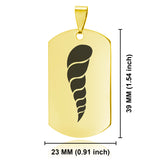 Stainless Steel Cornicello Italian Horn Good Luck Charm Dog Tag Pendant