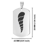 Stainless Steel Cornicello Italian Horn Good Luck Charm Dog Tag Pendant