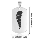 Stainless Steel Cornicello Italian Horn Good Luck Charm Dog Tag Pendant