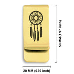 Stainless Steel Dream Catcher Good Luck Charm Classic Slim Money Clip