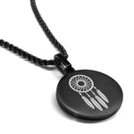 Stainless Steel Dream Catcher Good Luck Charm Round Medallion Pendant