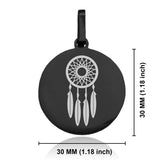 Stainless Steel Dream Catcher Good Luck Charm Round Medallion Keychain