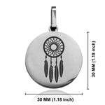 Stainless Steel Dream Catcher Good Luck Charm Round Medallion Keychain