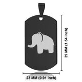 Stainless Steel Elephant Good Luck Charm Dog Tag Pendant