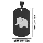 Stainless Steel Elephant Good Luck Charm Dog Tag Keychain