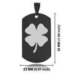 Stainless Steel Four Leaf Clover Good Luck Charm Dog Tag Pendant