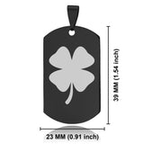 Stainless Steel Four Leaf Clover Good Luck Charm Dog Tag Pendant