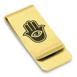 Stainless Steel Hamsa Good Luck Charm Classic Slim Money Clip