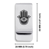 Stainless Steel Hamsa Good Luck Charm Classic Slim Money Clip
