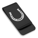 Stainless Steel Horseshoe Good Luck Charm Classic Slim Money Clip