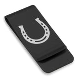 Stainless Steel Horseshoe Good Luck Charm Classic Slim Money Clip