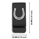 Stainless Steel Horseshoe Good Luck Charm Classic Slim Money Clip