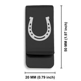 Stainless Steel Horseshoe Good Luck Charm Classic Slim Money Clip