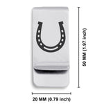 Stainless Steel Horseshoe Good Luck Charm Classic Slim Money Clip