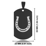 Stainless Steel Horseshoe Good Luck Charm Dog Tag Pendant