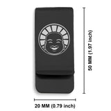 Stainless Steel Laughing Buddha Good Luck Charm Classic Slim Money Clip