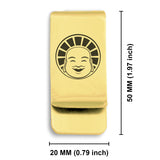 Stainless Steel Laughing Buddha Good Luck Charm Classic Slim Money Clip