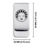 Stainless Steel Laughing Buddha Good Luck Charm Classic Slim Money Clip