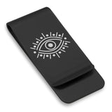 Stainless Steel Nazar Evil Eye Good Luck Charm Classic Slim Money Clip