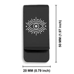 Stainless Steel Nazar Evil Eye Good Luck Charm Classic Slim Money Clip