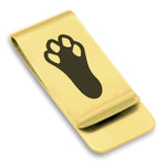 Stainless Steel Rabbit’s Foot Good Luck Charm Classic Slim Money Clip