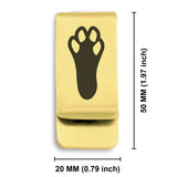 Stainless Steel Rabbit’s Foot Good Luck Charm Classic Slim Money Clip
