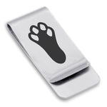 Stainless Steel Rabbit’s Foot Good Luck Charm Classic Slim Money Clip