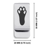 Stainless Steel Rabbit’s Foot Good Luck Charm Classic Slim Money Clip