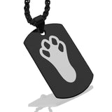 Stainless Steel Rabbit’s Foot Good Luck Charm Dog Tag Pendant