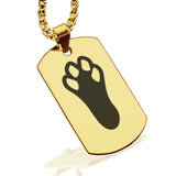 Stainless Steel Rabbit’s Foot Good Luck Charm Dog Tag Pendant