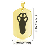 Stainless Steel Rabbit’s Foot Good Luck Charm Dog Tag Pendant