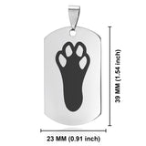 Stainless Steel Rabbit’s Foot Good Luck Charm Dog Tag Pendant