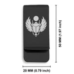 Stainless Steel Scarab Good Luck Charm Classic Slim Money Clip