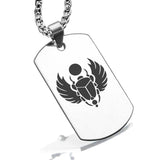 Stainless Steel Scarab Good Luck Charm Dog Tag Pendant